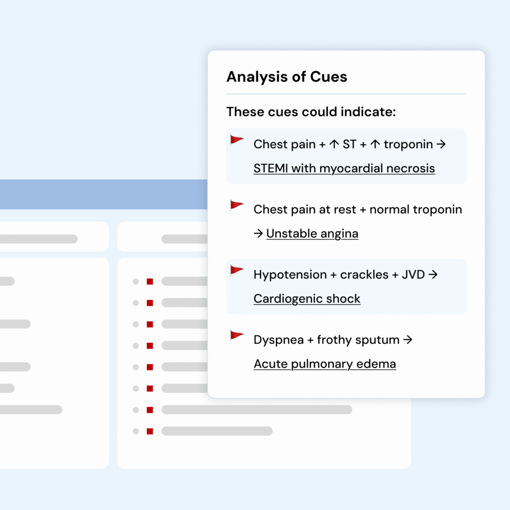 Abstract image of a sample clinical document sheet.