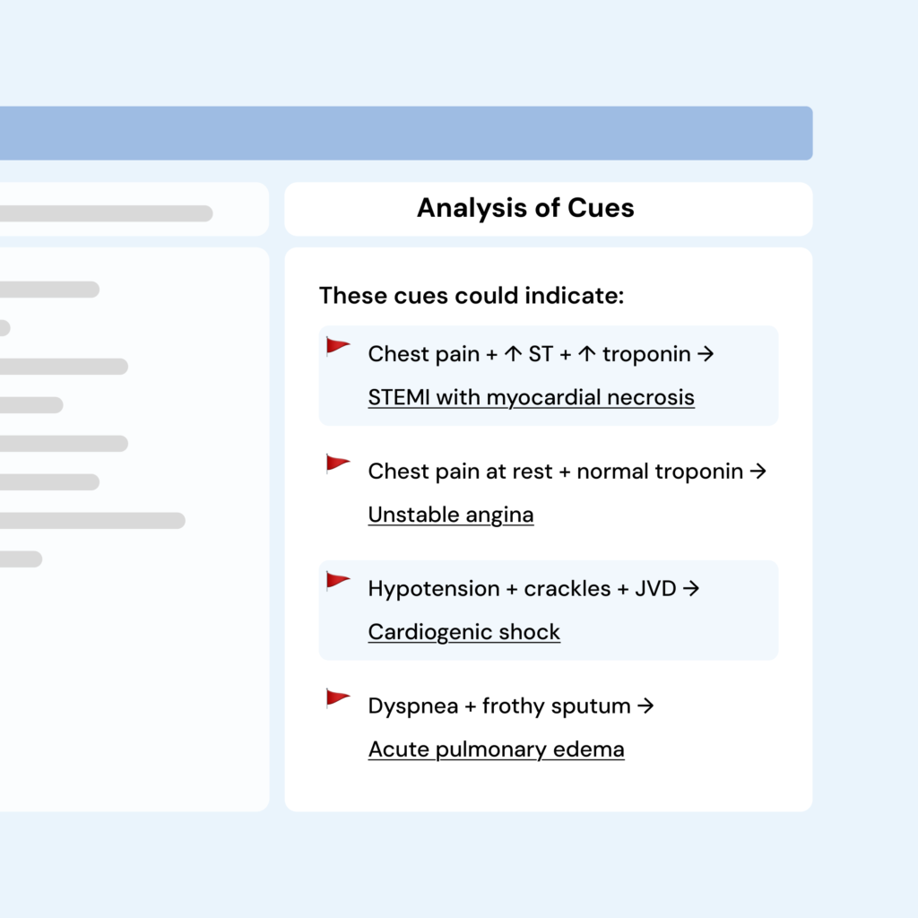Abstract image of a sample clinical document sheet.